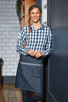 PR128: Contrast Denim Waist Apron Aprons Premier