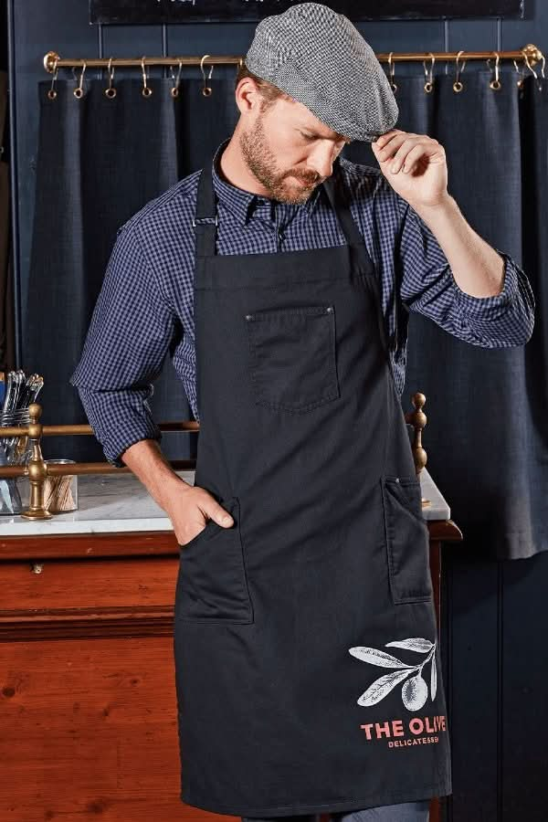 PR132 - Chino Cotton Bib Apron - The Staff Uniform Company