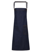 PR134 - Waxed-Look Denim Bib Apron - The Staff Uniform Company