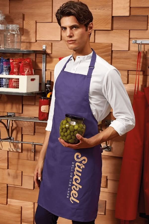 PR150 - Colours Bib Apron - No pocket - The Staff Uniform Company