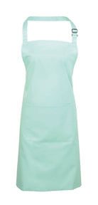 PR154: Colours Pocket Bib Apron Aprons Premier Aqua Regular