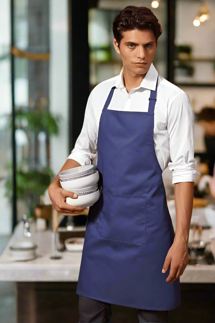 PR154: Colours Pocket Bib Apron Aprons Premier