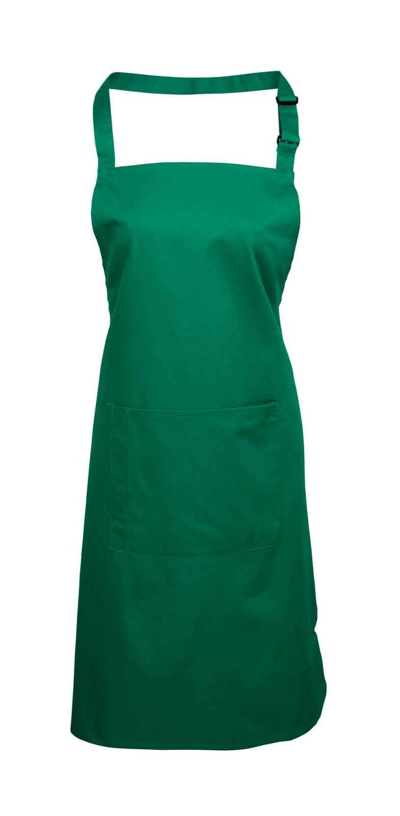 PR154: Colours Pocket Bib Apron Aprons Premier Emerald Regular