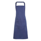 PR154: Colours Pocket Bib Apron Aprons Premier Marine Blue Regular