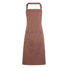 PR154: Colours Pocket Bib Apron Aprons Premier Mocha Regular