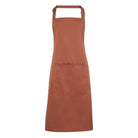 PR154: Colours Pocket Bib Apron Aprons Premier Chestnut Regular