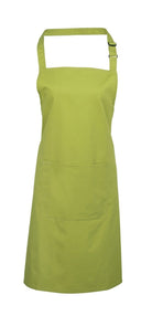 PR154: Colours Pocket Bib Apron Aprons Premier Lime Regular