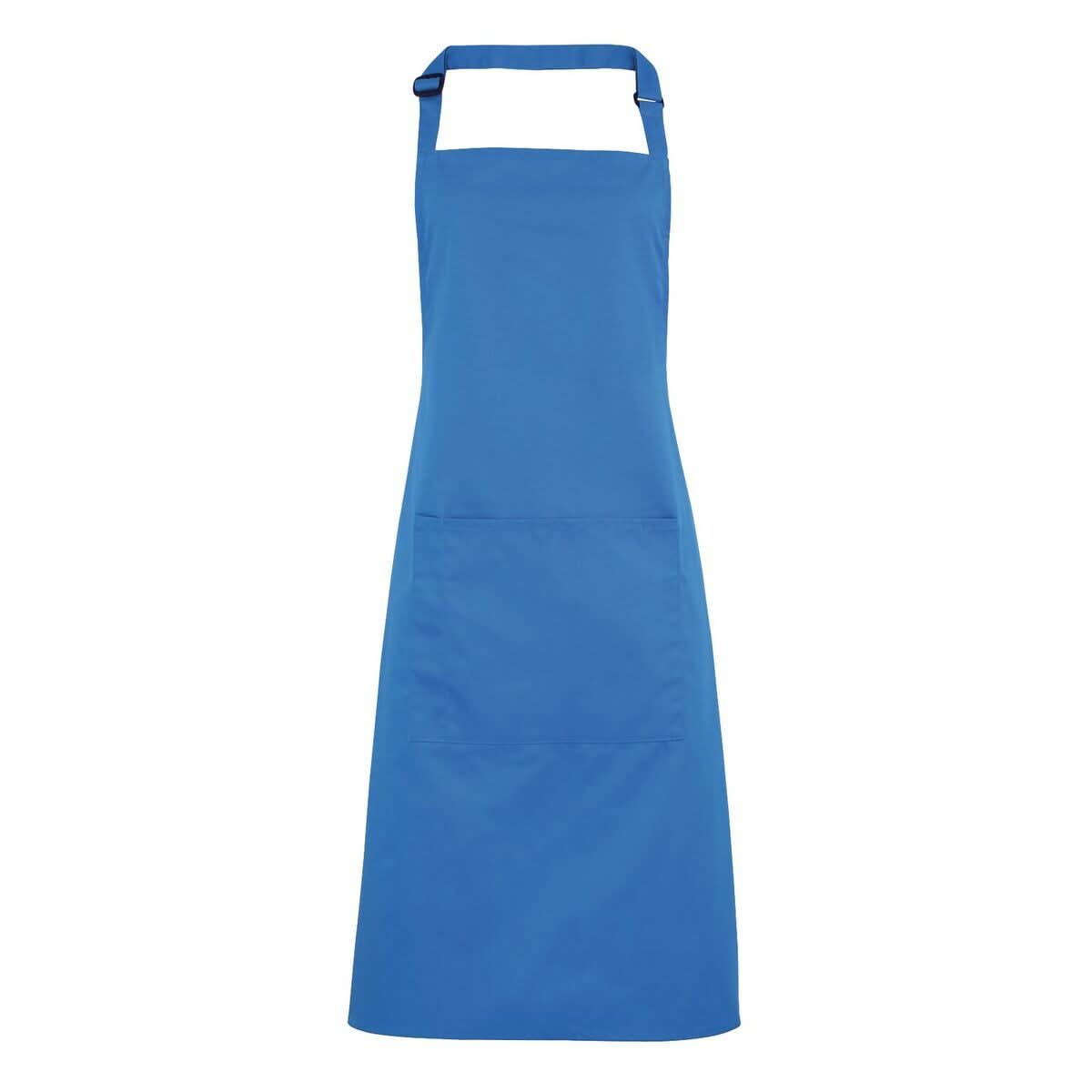 PR154: Colours Pocket Bib Apron Aprons Premier Sapphire Regular