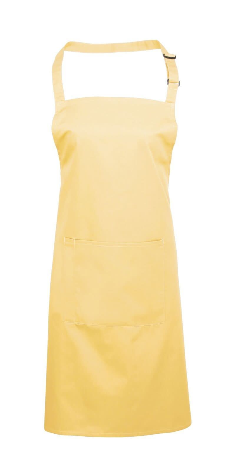 PR154: Colours Pocket Bib Apron Aprons Premier Lemon Regular