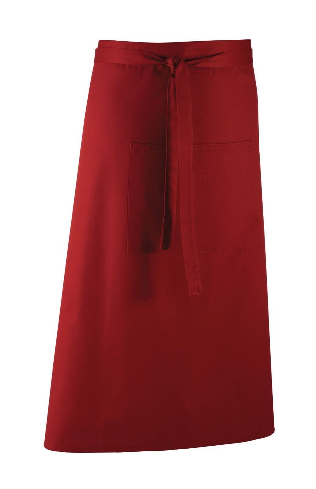 PR158: Colours Bar Apron Aprons Premier Burgundy Regular