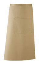 PR158: Colours Bar Apron Aprons Premier Khaki Regular