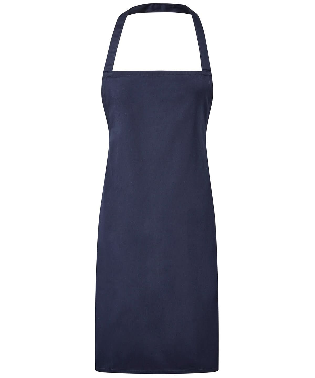 PR165: Essential bib apron Aprons Premier Navy Regular