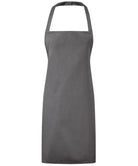 PR165: Essential bib apron Aprons Premier Dark Grey Regular