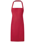 PR165: Essential bib apron Aprons Premier Red Regular