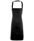 PR165: Essential bib apron Aprons Premier Black Regular