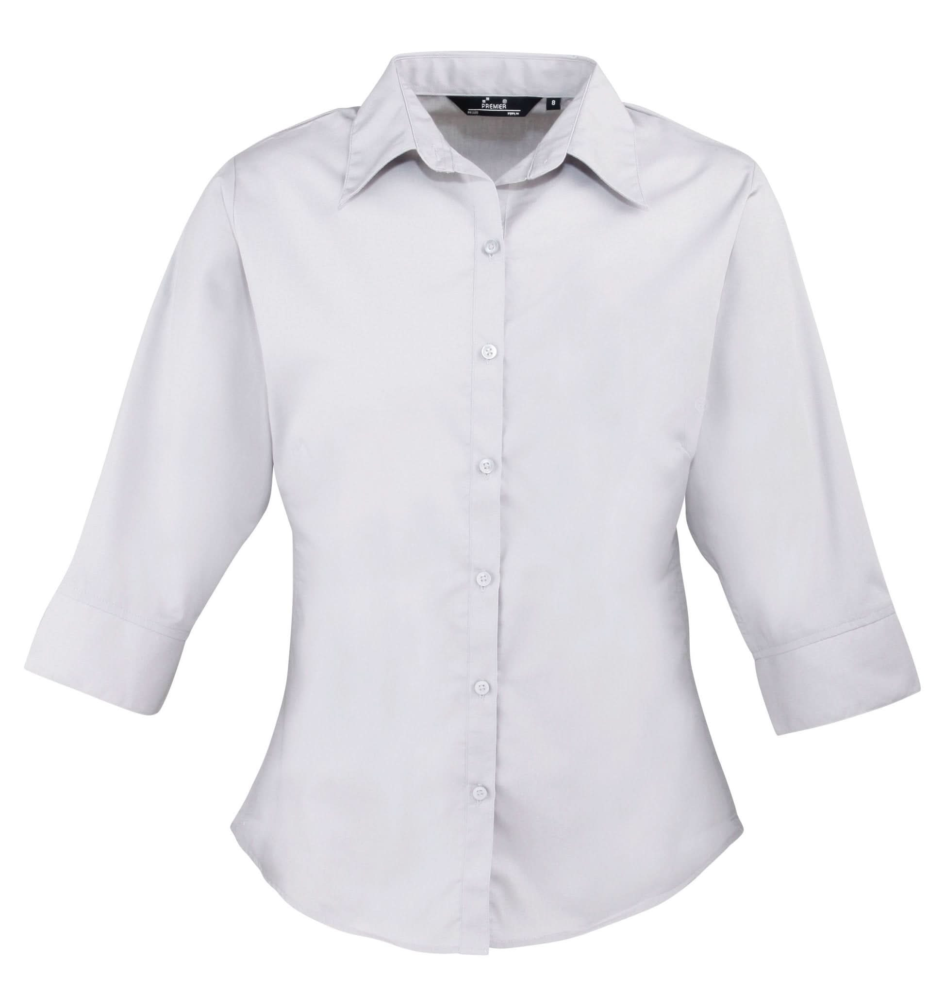 PR305 - 3/4 Sleeve Poplin Shirt - The Staff Uniform Company