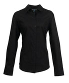 PR334: Signature Long Sleeve Oxford Shirt Womens Long Sleeve Shirts Premier Black 8