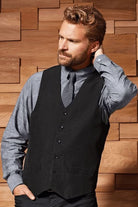 PR622: Black Hospitality Waistcoat Mens Hospitality Waistcoats Premier