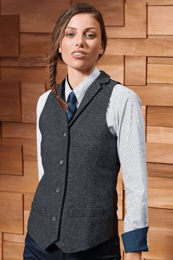 PR626 - Herringbone Waistcoat - The Staff Uniform Company