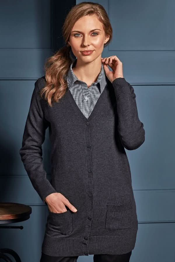 PR698 - Longline Knitted Cardigan - The Staff Uniform Company