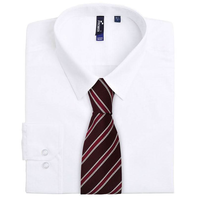 PR783 - Waffle Stripe Tie - The Staff Uniform Company