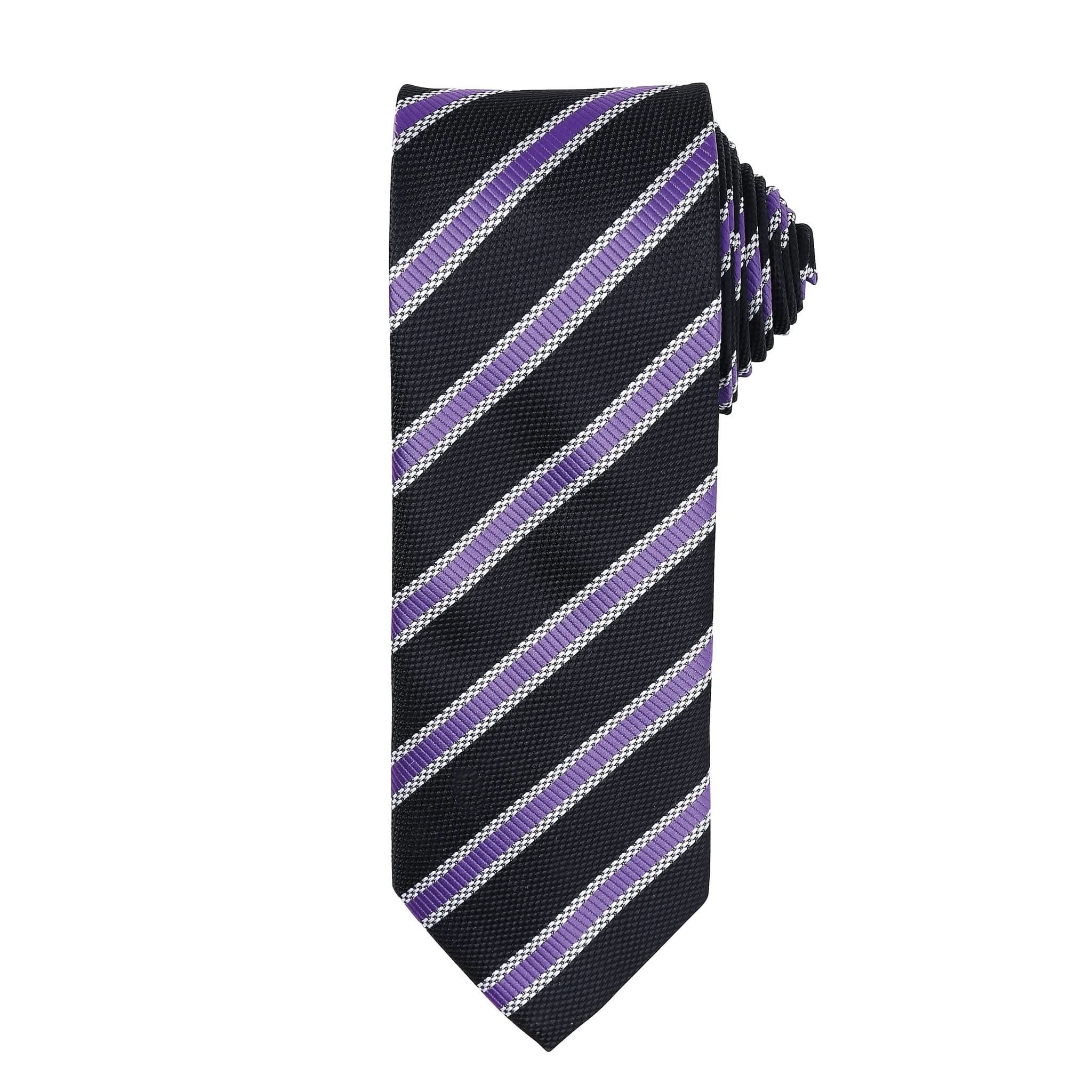 PR783 - Waffle Stripe Tie - The Staff Uniform Company