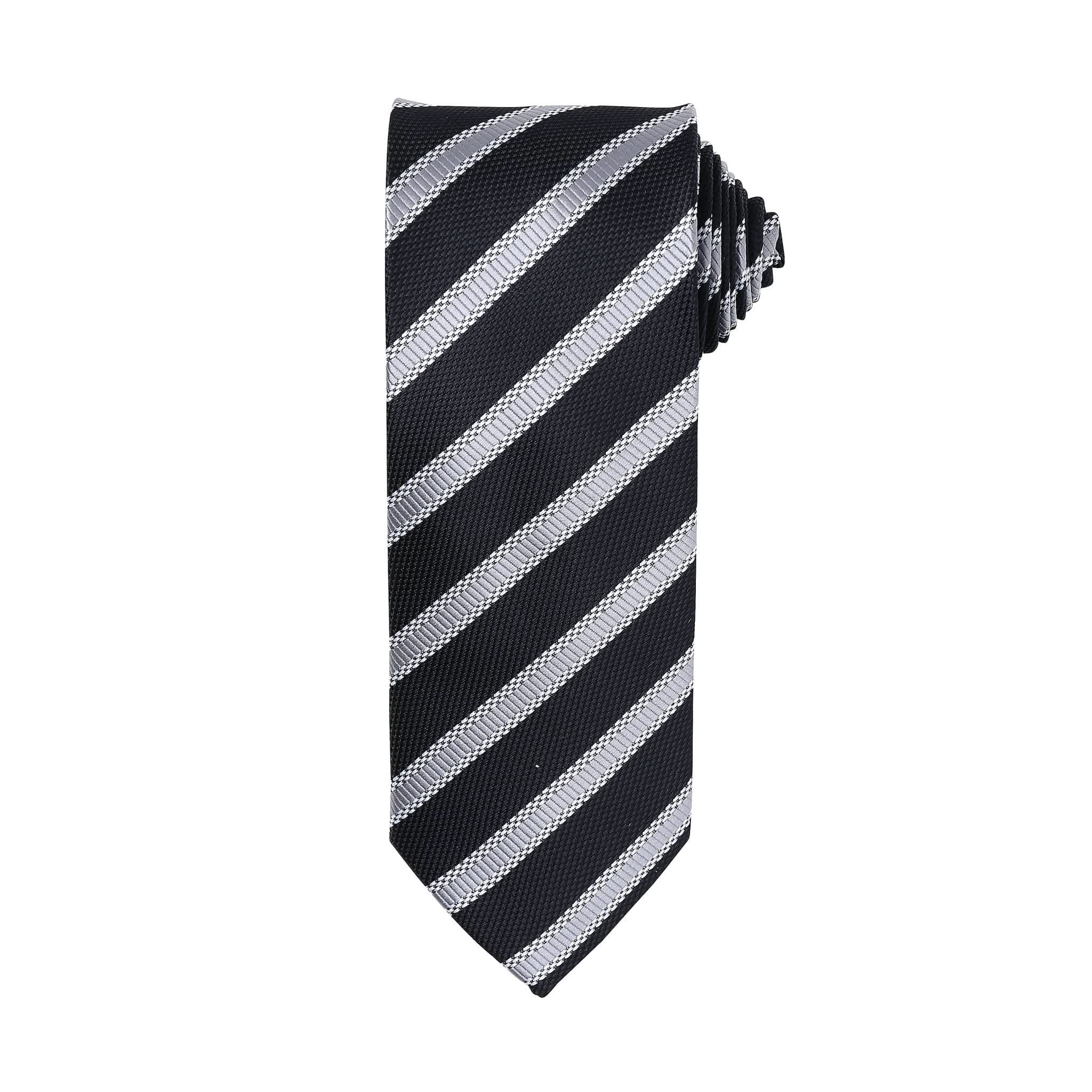 PR783 - Waffle Stripe Tie - The Staff Uniform Company