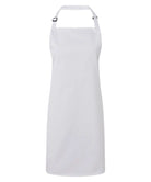 PR996: Antimicrobial Bib Apron Aprons Premier White Regular