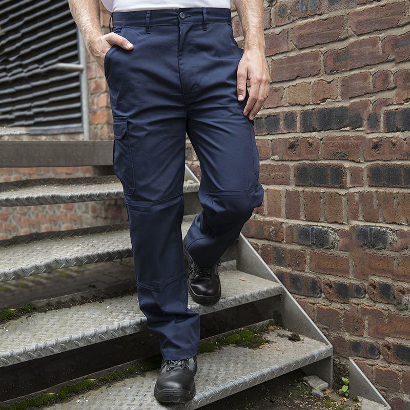 Navy Pocket Detail Cargo Trouser  Trousers  PrettyLittleThing
