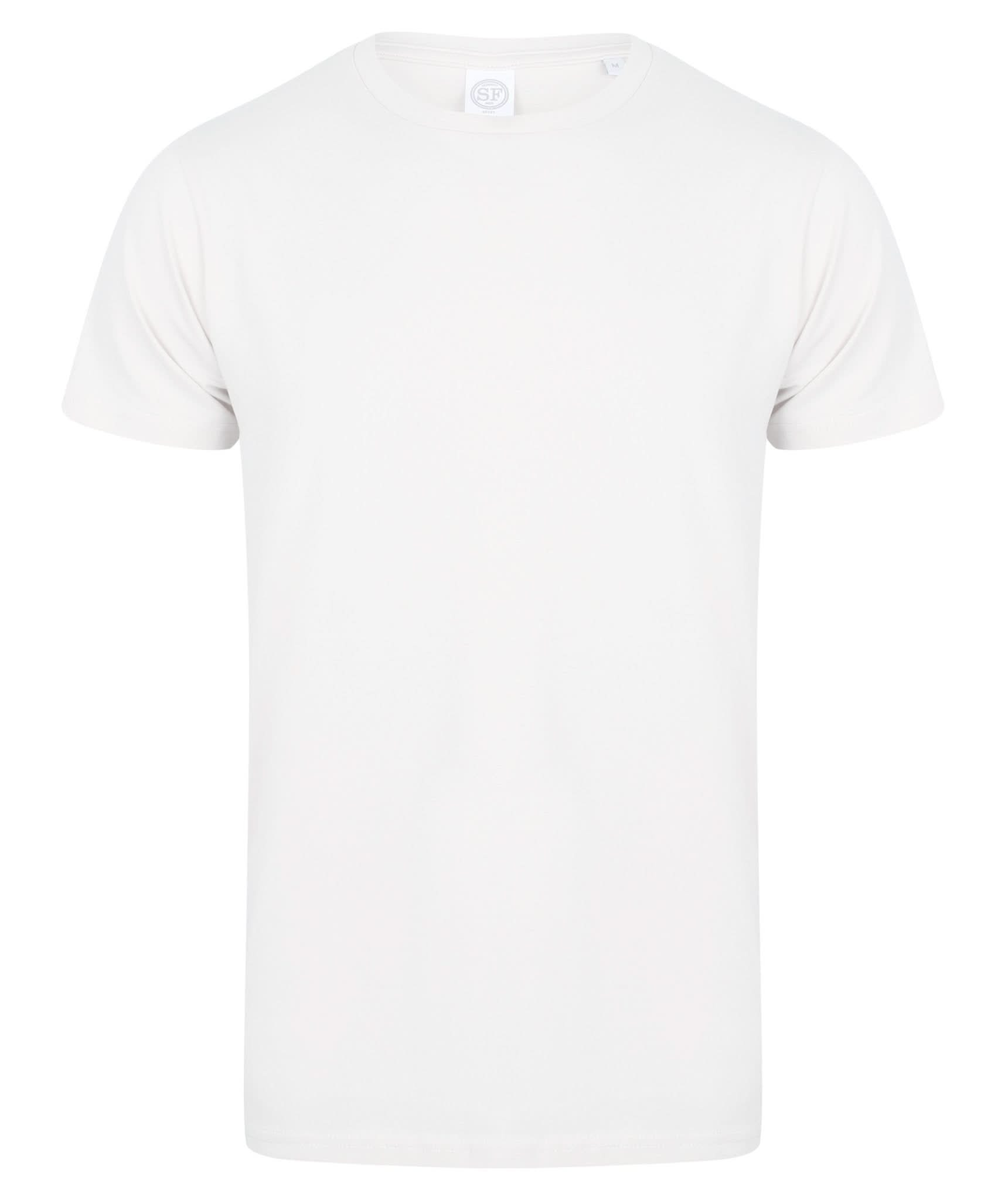 SF121: Stretch Fit Mens T-Shirt Mens T-Shirts SkinnyFit White XS