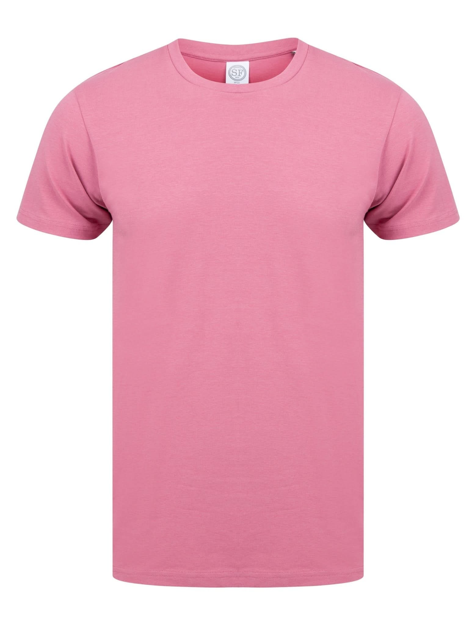 SF121: Stretch Fit Mens T-Shirt Mens T-Shirts SkinnyFit Dusky Pink S