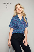 SJ017 - Open Collar Blouse - Micro Petal - The Staff Uniform Company