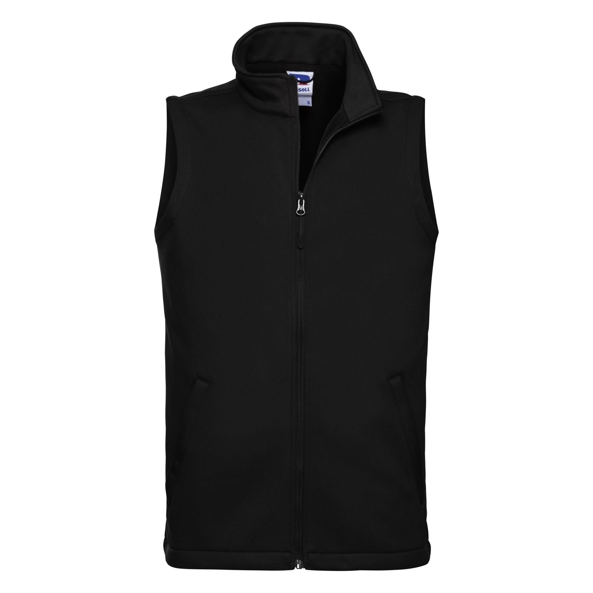 J041M: Smart Mens Softshell Gilet Mens Bodywarmers Russell