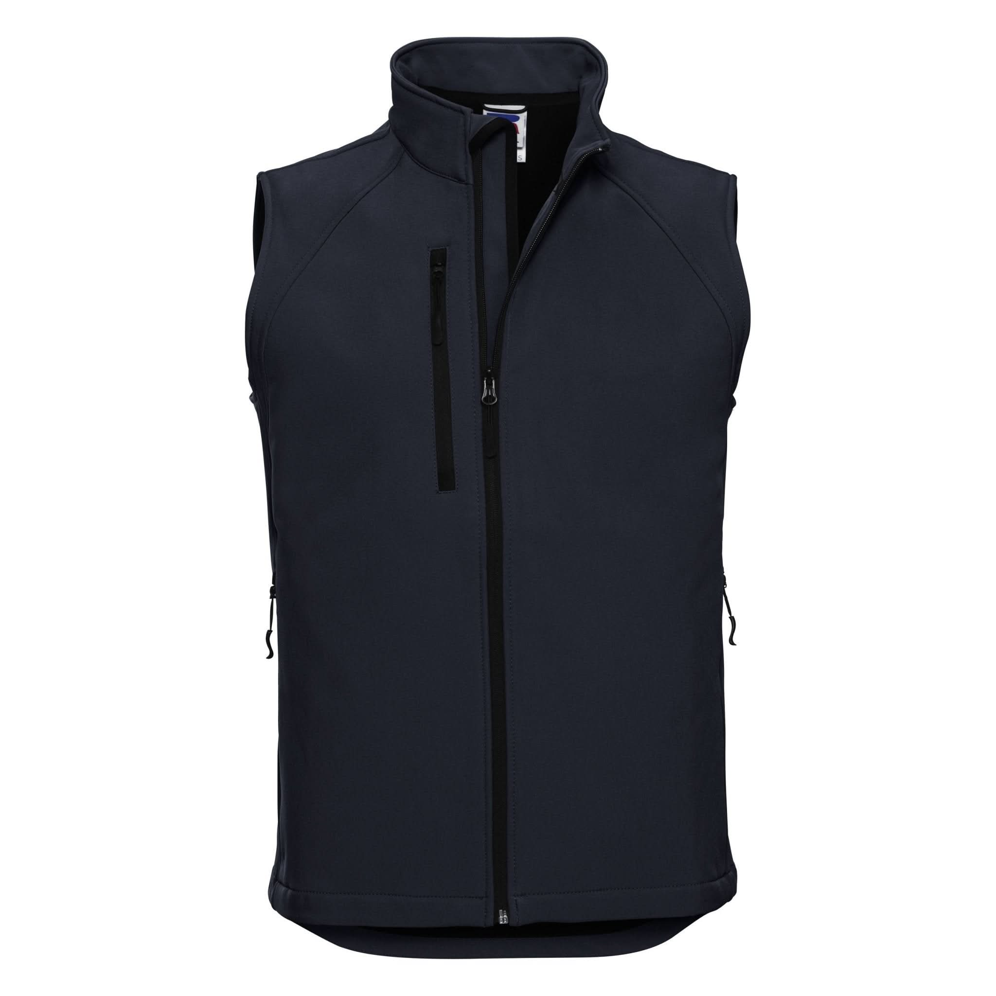 J141M: Mens Softshell Gilet Mens Bodywarmers Russell