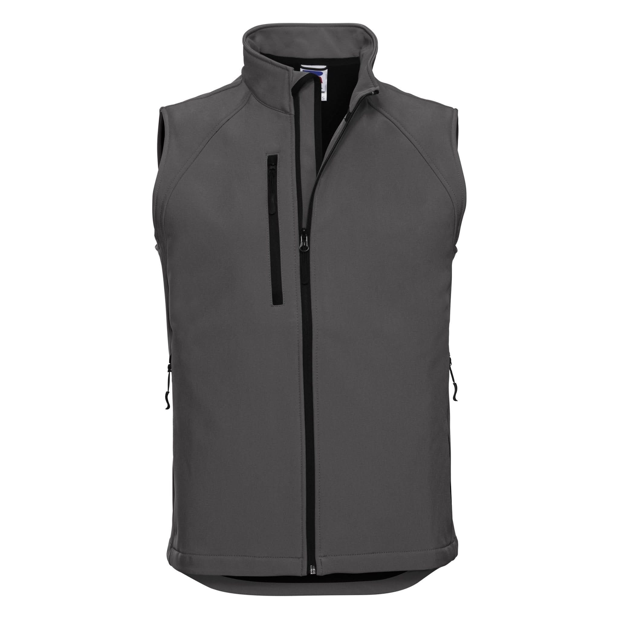 J141M: Mens Softshell Gilet Mens Bodywarmers Russell