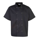 Studded Front S/S Chefs Jacket - The Staff Uniform Company