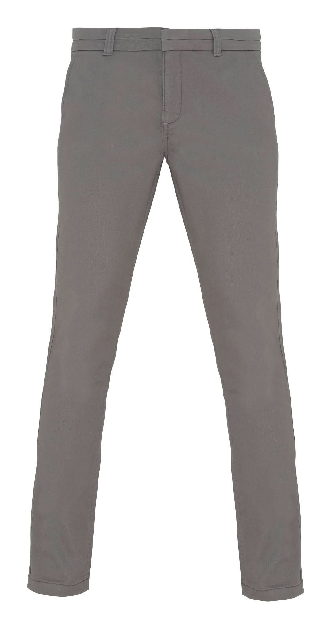 AQ060: Ladies Classic Fit Chino Trousers Womens Chinos Asquith & Fox Slate 2XS