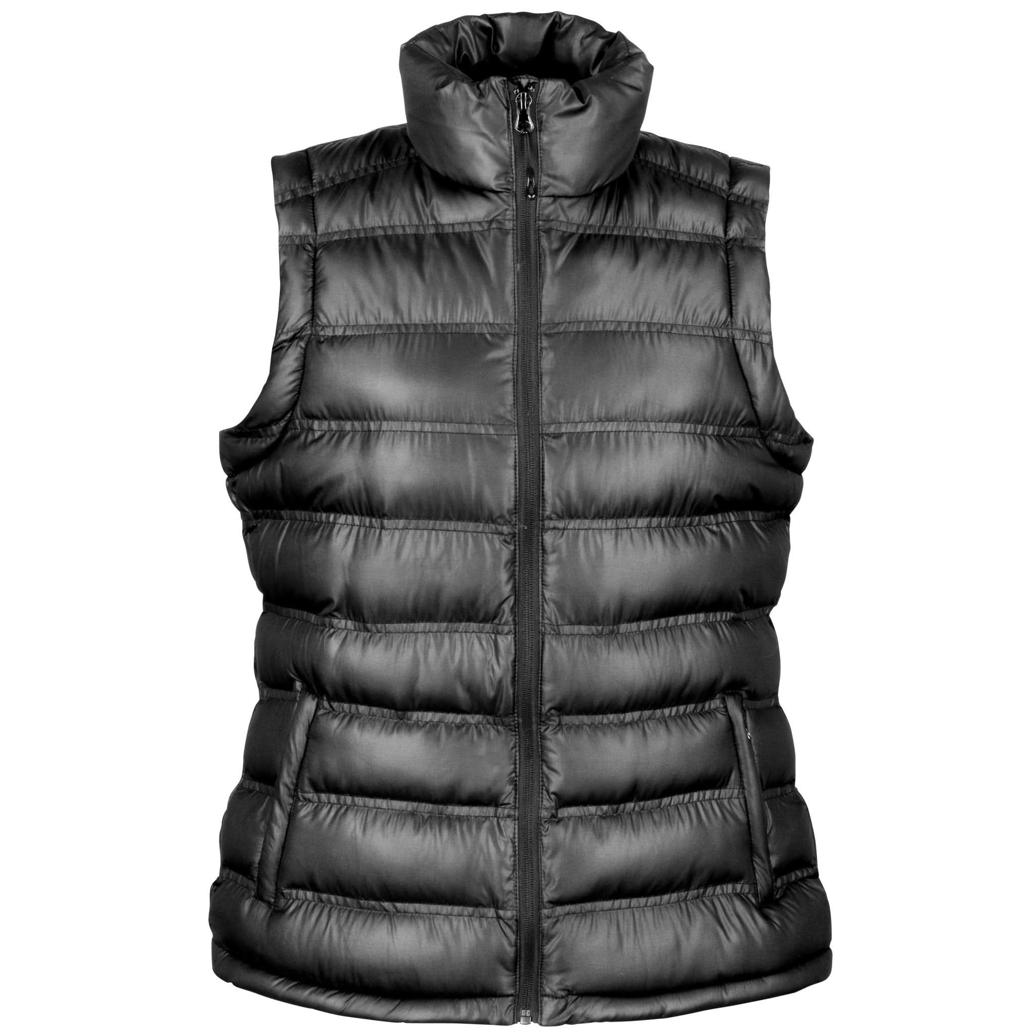 R193F: Ice Bird Ladies Padded Gilet Womens Bodywarmers Result Urban Black XS